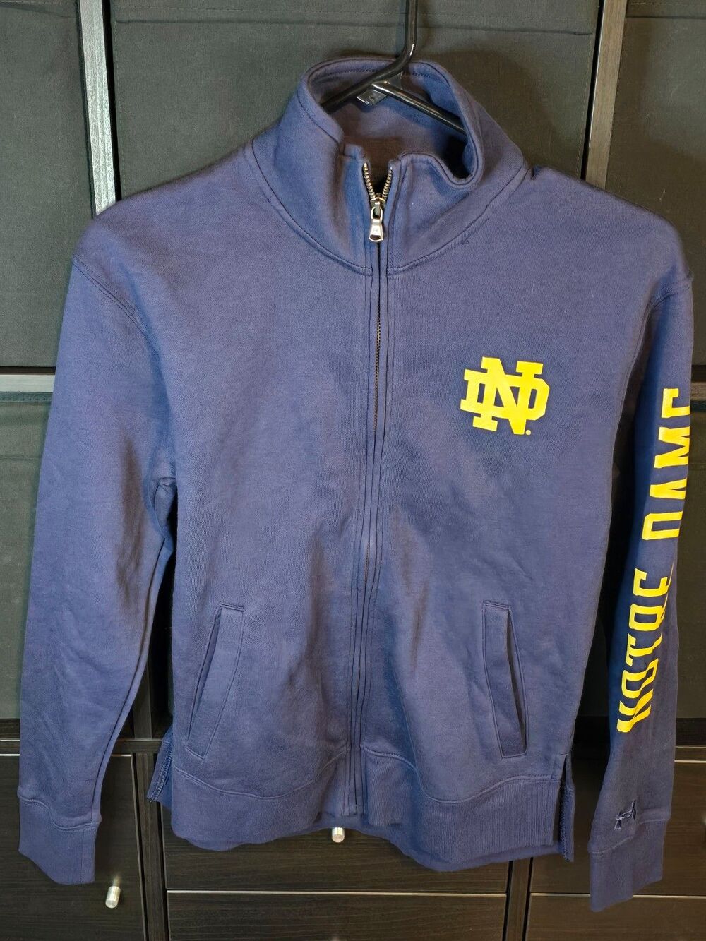Under Armour Navy Notre Dame Fighting Irish All Day Fleece Full-Zip Jacket